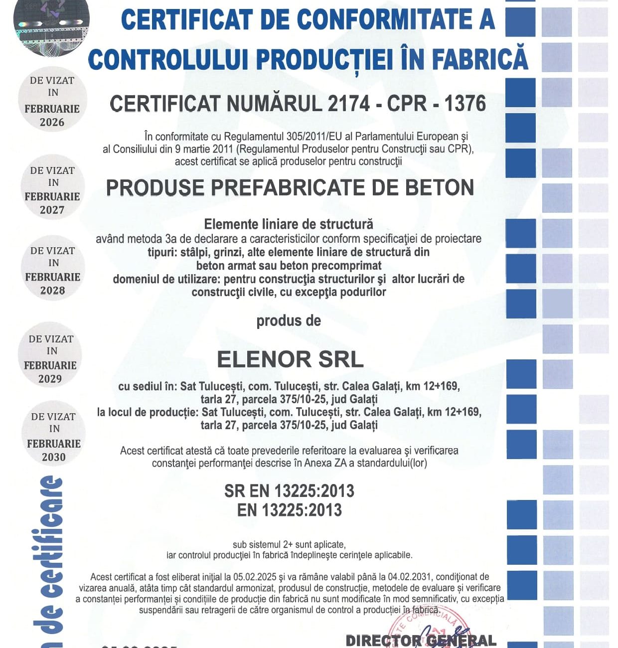 certificari elenor