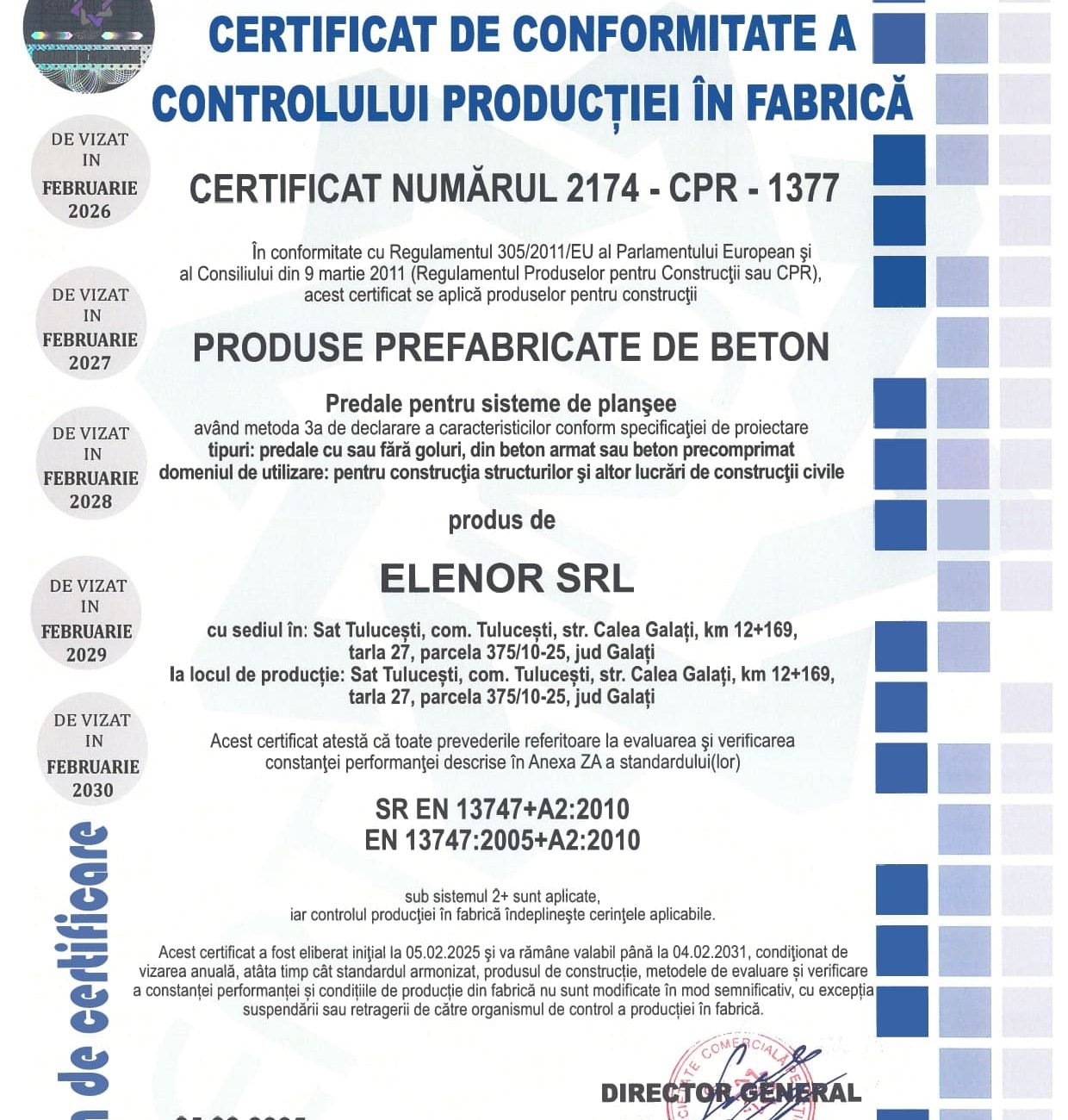 certificari elenor