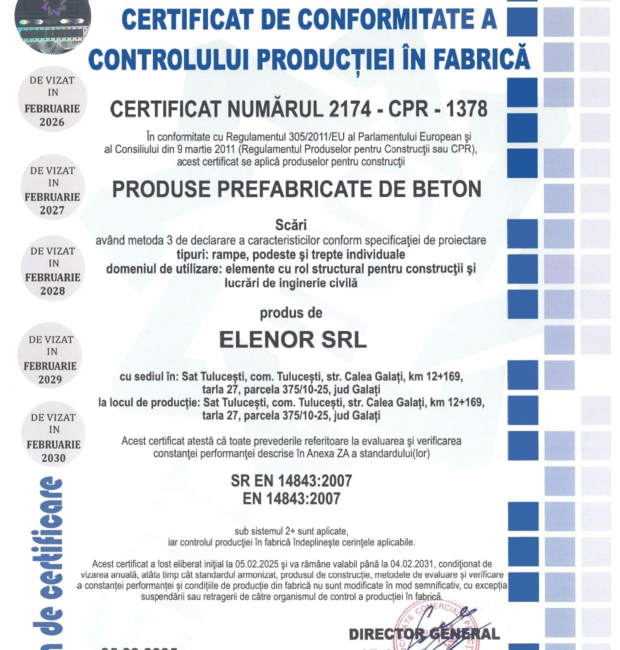 certificari elenor