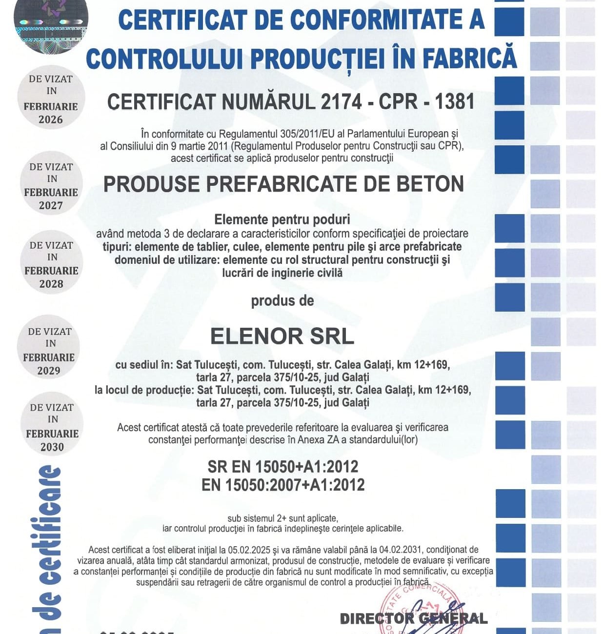 certificari elenor