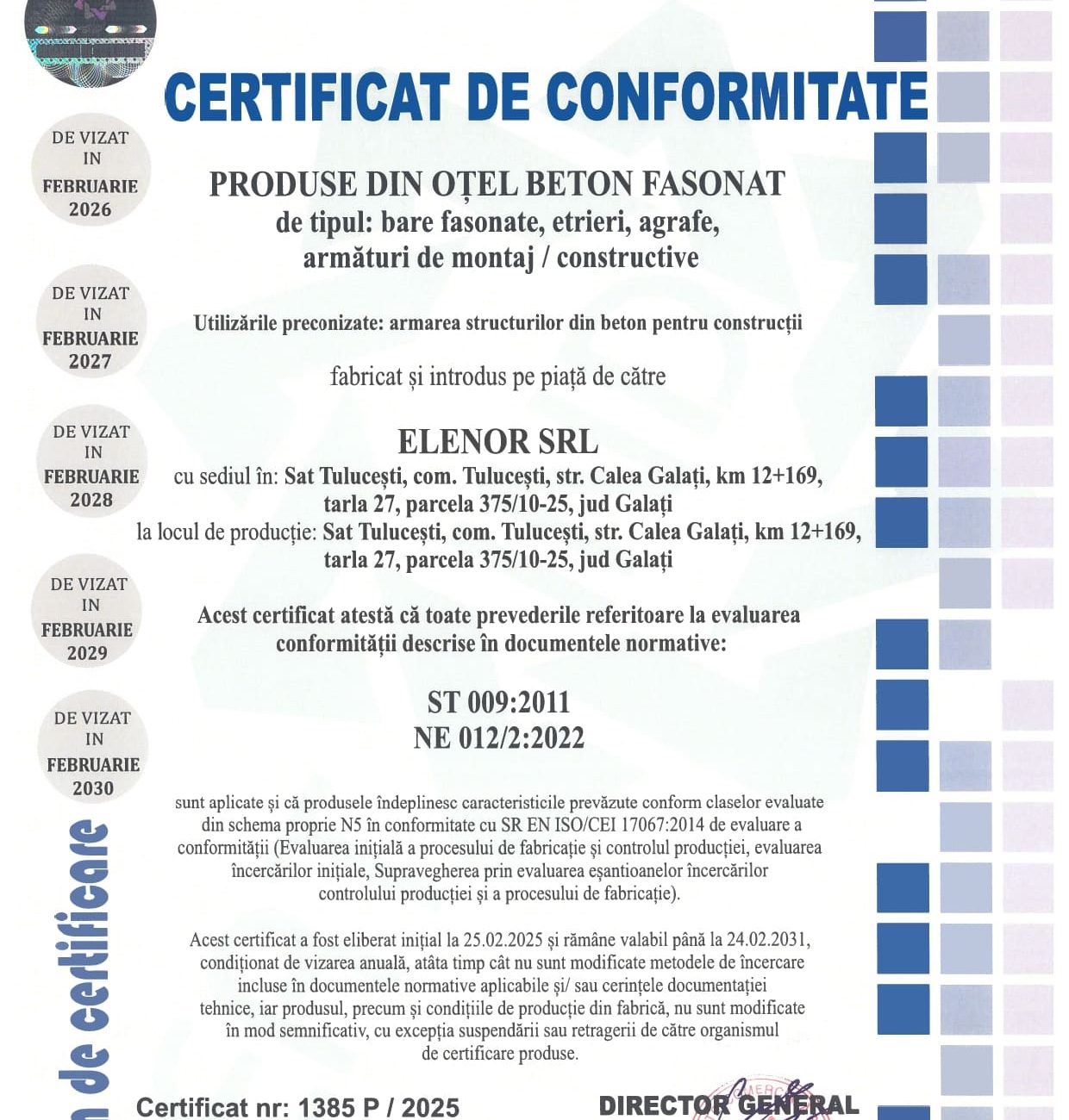 certificari elenor